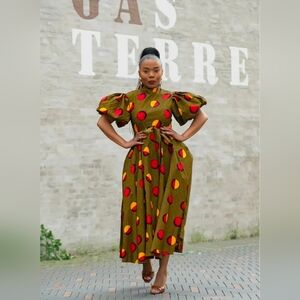 Olori Brown And Yellow Dress/NWT